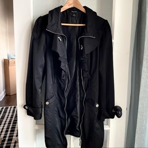 White House Black Market black ruffle jacket